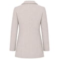 thumbnail image 4 of Afelkas Women Winter Peacoat Single Breasted Notched Lapel Tailored Fit and Flare Wool Blend Coat with Pockets, 4 of 7