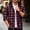 Hot Pink, variant on Hooded Flannel Shirts for Men Long Sleeve Plaid Shacket Casual Button Down Jackets Coats with Pockets Regular Fit Outerwear for Fall Winter Everyday Wear