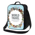 thumbnail image 1 of Disketp World Travel Bolsa Térmica Estampada para Almuerzo, Lonchera para Hombres y Mujeres Adultos, 1 of 7