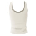 thumbnail image 4 of MixMatchy Women's Basic Scoop Neck High Compression Double Layered Jersey Tank Tops Slimming Workout Sleeveless Tops, 4 of 4
