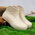thumbnail image 4 of Women's Short Ankle Rain Boots Waterproof Non Slip PVC Rubber Slip On Garden Shoes, 4 of 6
