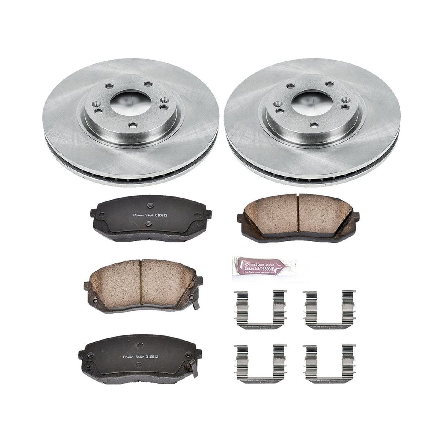 Power Stop Front Stock Replacement Brake Pad and Rotor Kit KOE6087