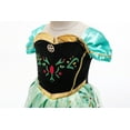 thumbnail image 3 of Anna Costume For Girls Anna Dress Princess Costume with Cape Christmas Birthday Party Cosplay 8-9Y(A60), 3 of 7