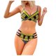 thumbnail image 1 of MKLEKYY Trajes De Baño Women High Waisted Bikini Sexy Push Up Two Piece Swimsuits Vintage Swimsuit Two Piece Retro Ruched High Waist Print Bikini Set 1782, 1 of 6