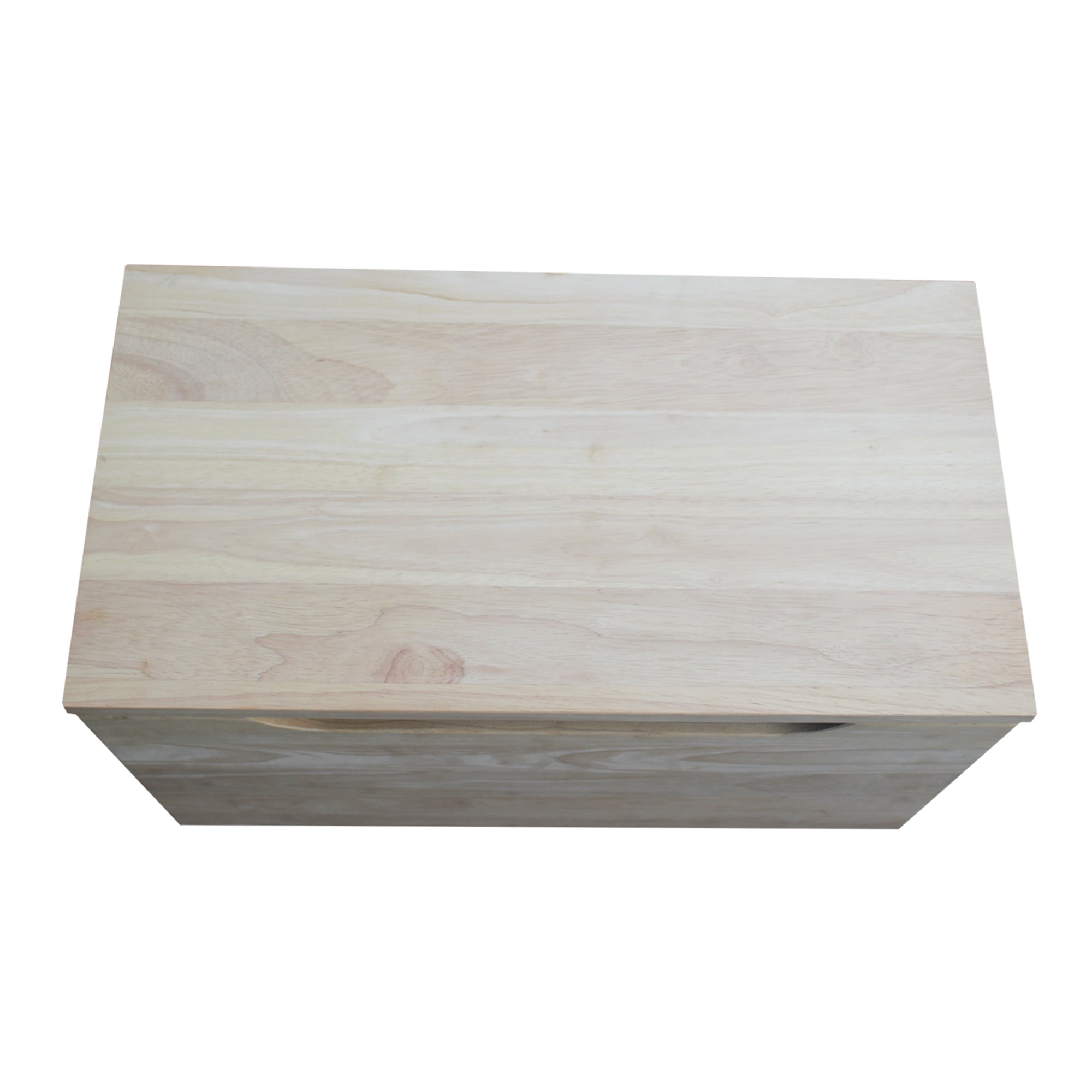 International Concepts Wood Bedroom Kids Toy Bench and Storage Box 22"Wide Unfinished