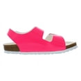 thumbnail image 2 of Birkenstock Milanos BS Narrow Unisex Shoes Size 5, Color: Patent Neon Pink/White, 2 of 5