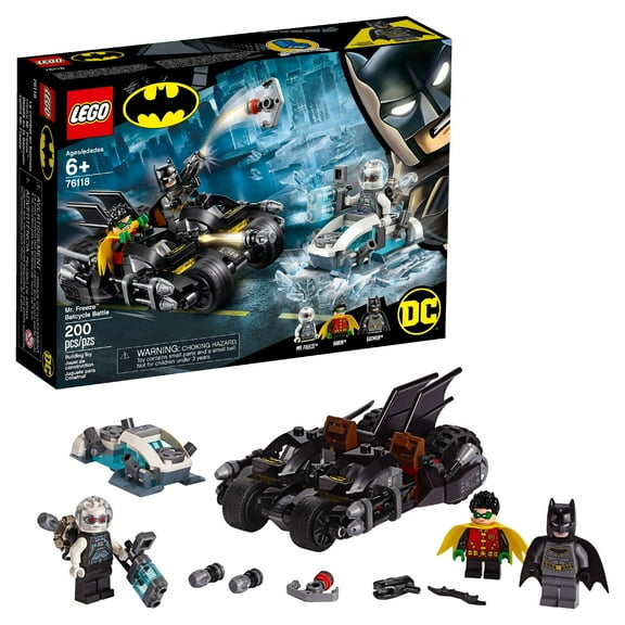 LEGO DC Comics Super Heroes Mr. Freeze Toy Batcycle Battle 76118 (200 Pieces)