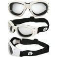 thumbnail image 4 of Birdz Eyewear Eagle Padded Motorcycle Riding Goggles White Frame Anti-Fog Clear Lens, 4 of 4