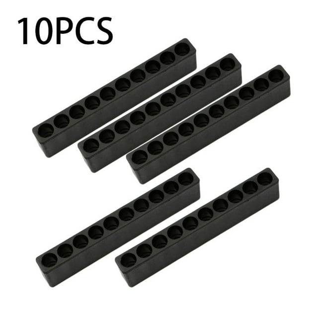 Lefu 10Pcs Bit Holder 10 Trous 1/4 Hexagonale Visseuse Plastique de Stockage de Tournevis