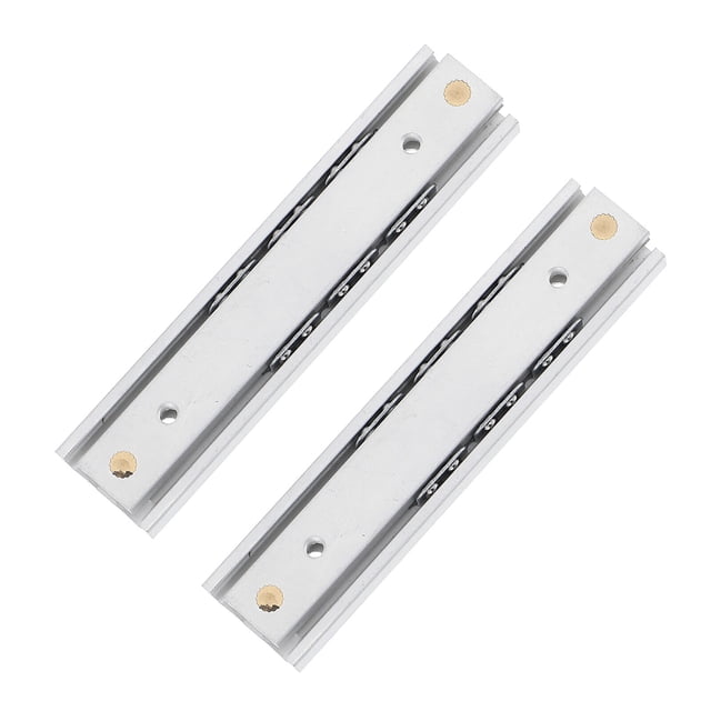 PAMINGONO 2Ud Rieles De Doble Para Muebles En Plata Con Alta Resistencia Y Larga Duración