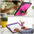 thumbnail image 5 of Children Case for Samsung Galaxy Tab A9+ 11.0" 2023 SM-X210 / SM-X215 / SM-X216, with 360 Rotating Stand, Hand Strap, Shoulder Strap, Pen Holder Full-Body Shockproof Protective Rugged Case - Rose, 5 of 12