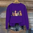 thumbnail image 4 of Uootdi Christmas Long Sleeve Gift Shirt for Women Oversized Christmas Lights Christmas Bern-ese Mountain Dog Christmas Gnome M erry Christmas Sweatshirt, 4 of 6