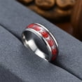 thumbnail image 3 of Titanium Steel Spider Ring With Oil Dripping Patch Design Beveled Edge Band Ring For Men Bold Patch Ring Style, 3 of 5