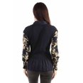 thumbnail image 2 of Scully HC911-NAV-M Womens Smocked Peplum 100 Percent Rayon Long Sleeve Blouse, Navy - Medium, 2 of 2