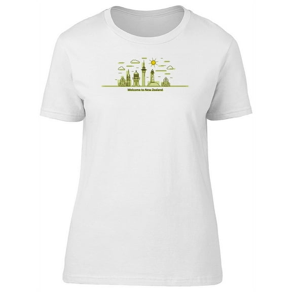 New Zealand Panorama With Quote T-Shirt Women -Image by Shutterstock, Female Small