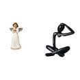 thumbnail image 1 of Figura de resina de querubín pensador, escultura moderna con paloma, estatua abstracta, adorno decorativo para escritorio, estante, sala de estar, reg, 1 of 8