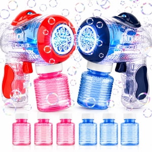 JoyStone 2-Pack Bubble Machine with LED Lights