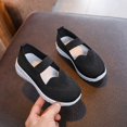 thumbnail image 5 of pwidon Toddler Girls Mary Jane Walking Shoes Breathable Mesh Non Slip Lightweight Kids Casual Sneakers Black 33, 5 of 6