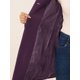 thumbnail image 5 of Abrigo de invierno Allegra K Largo de un Solo pecho con cuello alto Morado Oscuro XL, 5 of 6
