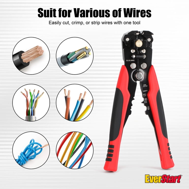 EverStart 8-Inch Self-Adjusting Wire Stripper, 10-24 AWG photo 5