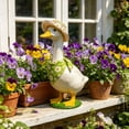 thumbnail image 5 of Porch Goose Outfits 2-Piece Summer Daisy Set with Straw Hat and Floral Bandana Fits 19 and 23 Inch Statues for Spring Summer Front Porch Decor 2 Colors Available, 5 of 9