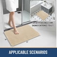 thumbnail image 4 of Smiry Chenille Bathroom Rugs 24x16, Rubber Backing Washable Bath Mats for Bathroom Floor, Beige, 4 of 9