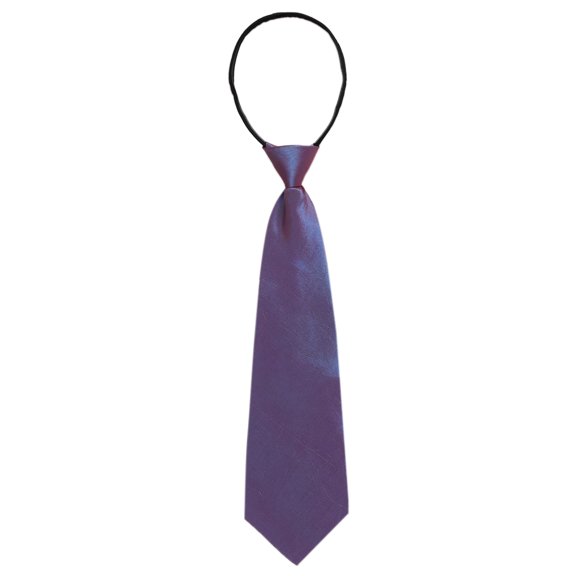 INSPIRE CHIC Men's Pre-Tied Zipper Tie Solid Color Formal Casual Adjustable Wide Tie Purple 35cm/13.8'