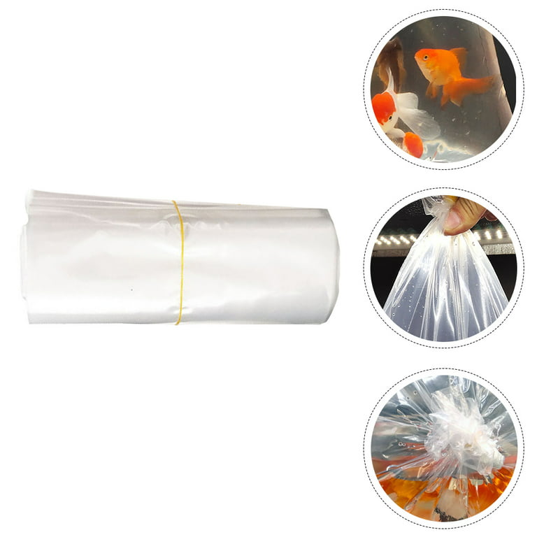 50Pcs Live Fish Transport Bags Leak-Proof Shipping Bags Plastic Bag White 