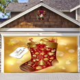 thumbnail image 1 of Fondo navideño de tela para puerta de garaje al aire libre, pegatinas de tela para tapiz, decoración de fiesta navideña, tela colgante a juego, 1 of 6