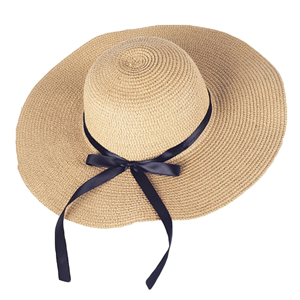 JmntiyFashion Large Hat Wide Brim Sun Hat Beach Anti-UV Sun Protection  Foldable Stage Cap Cover Body Straw Hat (B Color 90cm) Clearance 