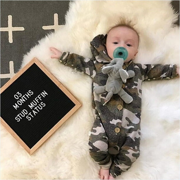 Newborn Baby Boys Girls Hoooded Romper Bodysuit Jumpsuit Hoodie