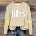 thumbnail image 2 of Srogem Women’s Tennis Club Sweatshirts Vintage Tennis Preppy Sweatshirt Long Sleeve Crew Neck Valentine's Day Sweatshirt, 2 of 4