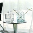 thumbnail image 3 of Glass Vase Transparent Hand Basket Living Room Flower Arrangement Creative Bag Fish Tank, 3 of 16