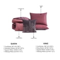 thumbnail image 6 of Bebejan Mauve Dreams 5 Piece Reversible Comforter Set, King, 100% Cotton Sateen, Reversible, All Season, Cozy Comfort, 6 of 12