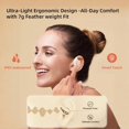 thumbnail image 3 of Wireless Earbuds with Touch Screen Charging Case, Open Ear Headphones,Sport Earbuds Bluetooth 5.4, 16mm Diaphragm Hi-Fi Stereo Sound,IPX6 Waterproof Over Ear Ear Buds with EQ/Remote Photo,Off White, 3 of 8