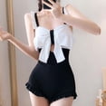 thumbnail image 1 of MKLEKYY Bikini Bas pour Femmes Mode Serrée Petit Volant Frais Maillot de Bain Source Chaude, 1 of 3