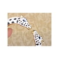 thumbnail image 5 of Golden Tone Metal Alloy White and Black Enamel Twin Giraffe Cuff Bangle Bracelet, 5 of 6