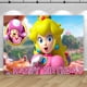 thumbnail image 3 of Fondo de fiesta de princesa Peach con decoración de Super Mario rosa, fondo para cumpleaños de niña, accesorios para estudio fotográfico de baby shower, 3 of 5