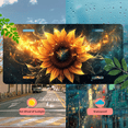 thumbnail image 5 of 1 Pcs 2D Flat License Plate Covers & Frames, Sunflower in Cosmic For Decorative Front, Waterproof For Decoration Aluminum License Plate Covers & Frames Cover For Men Women, 12" X 6", 5 of 7