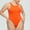 Orange, variant on Plus Size Skinny Sexy Crew Neck Sleeveless Polyester Bodysuit,Women’S Racer Back Bodysuit Tank Tops Romper
