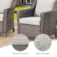 thumbnail image 3 of POCASSY Outdoor Chairs Set of 4 with All Weather Resistant Brown Rattan Patio Chairs, Deep Seat High Back, Patio Furniture Set for Balcony Porch, Garden, Beige, 3 of 8