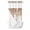 Brown, variant on No Hook Eucalyptus Leaves Shower Curtain with Snap in Liner Set, Light Blue Summer Botanical Weeping Waterproof Fabric Bathroom Curtains with See Through Top Window, Hotel Style Small 36 x 78 Inch