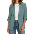 thumbnail image 5 of Byworldtasic Womens Casual Blazers Open Front Long Sleeve Work Office Suit Jackets Blazer, 5 of 9
