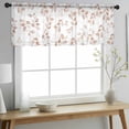 thumbnail image 2 of Vintage Leaf Valance Curtains for Kitchen/Living Room/Bathroom/Bedroom Window, Rod Pocket Small Topper Half Short Window Curtains Voile Sheer Scarf, Fallen Leaves Autumn Tree Branch Plant 60"x18", 2 of 8