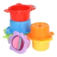 thumbnail image 2 of Juego de 6 tazas apilables para niños pequeños con forma de pez de dibujos animados, divertido juguete educativo para el baño del bebé., 2 of 14