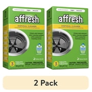 (2 pack) Affresh Garbage Disposal Cleaner, Removes Odor-Causing Residues, 3 Tablets