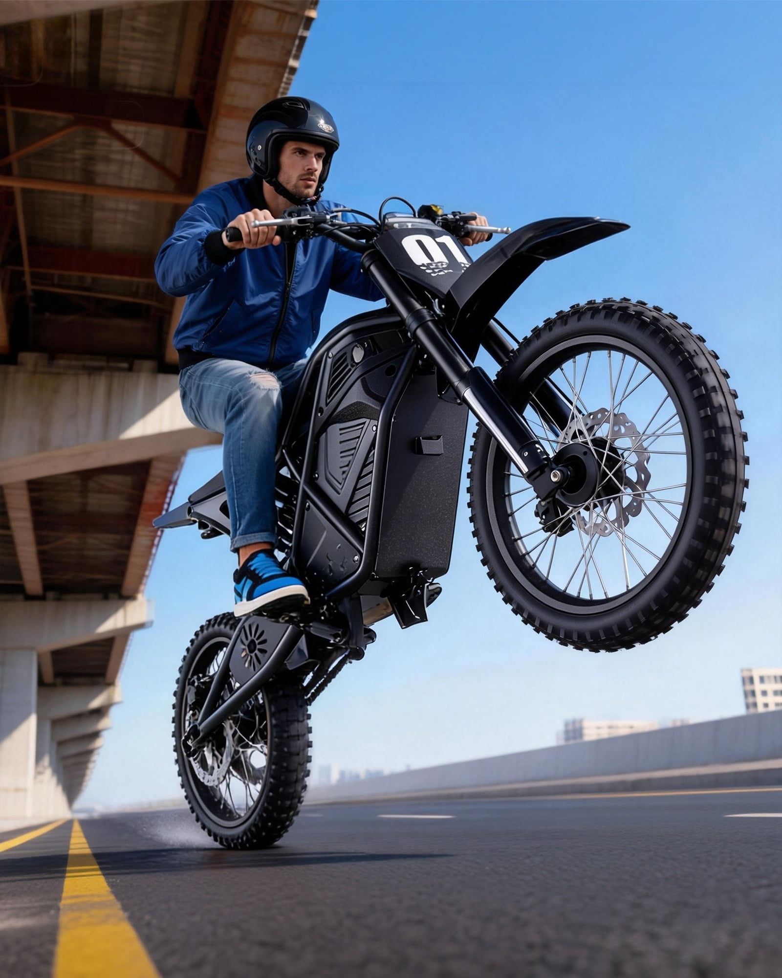 QNUT Electric Dirt Bike for Teens Adults, 3000W 38MPH Electric-Motorcycle Fat Tire with 48V 21Ah Battery E Dirt Bike 200Nm Dual Hydraulic Brakes Full Suspension Off-Road Ebike  UL2849 Listed