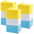 thumbnail image 6 of Microfiber Cleaning Cloths for Cars, Non-Abrasive, Highly Absorbent, Lint and Scratch-Free, Reusable and Washable, Detailing Towels, 16" x 12", Blue/White/Yellow, 144-Pack, 6 of 7