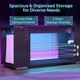 thumbnail image 5 of Pinmoco 47'' TV Stand for TVs up to 55", Gaming Entertainment Center with LED Lights, Black, 5 of 11