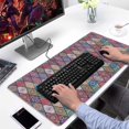 thumbnail image 2 of Long Mouse Pads for Desk,Red Boho Ethnic Geometric Pattern Desk Mats on Top Of Desks, Desk Mouse Pad Extra Large with 3mm Non-Slip Base and Stitched Edge for Gaming,Office,Work,Home 31.5"x15.7", 2 of 6